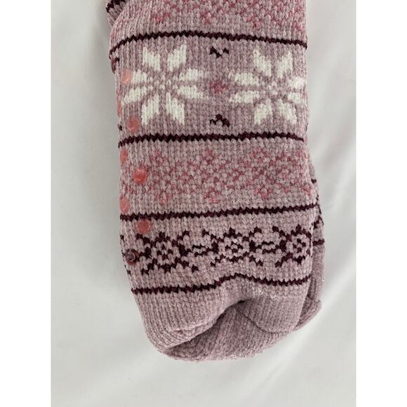 Laundry by Shelli Segal Lounge Socks Womens Size 4 - 10 Purple Non Slip Grip New - Picture 3 of 8